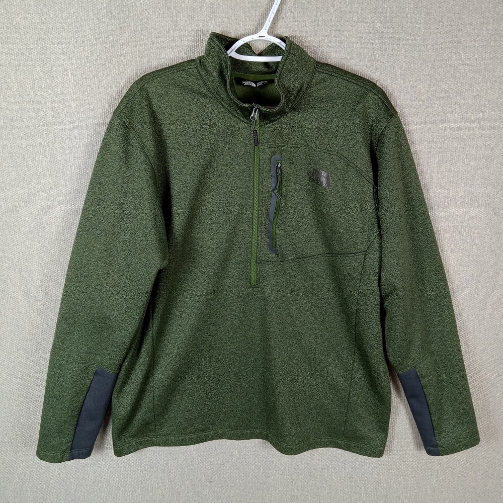 The North Face Canyonlands 1/2 Zip Fleece Pullover Mens XL Green Hiking Outdoor